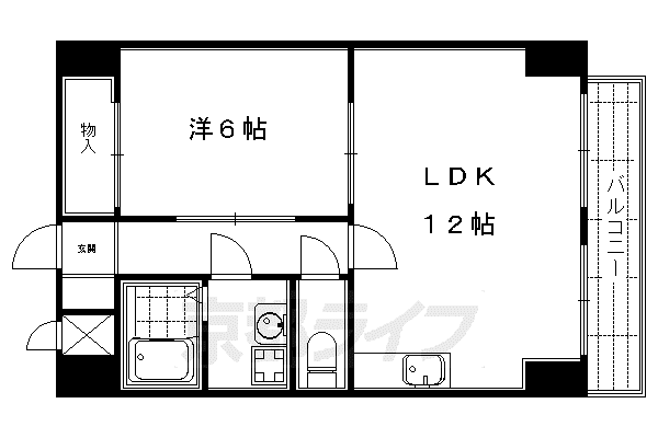 CORT UESHO(1LDK/4階)の間取り写真