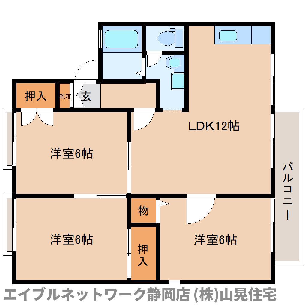 メルセジュール セカンド(3LDK/2階)の間取り写真