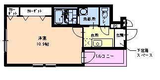 フジパレス西住之江II番館(1K/2階)の間取り写真