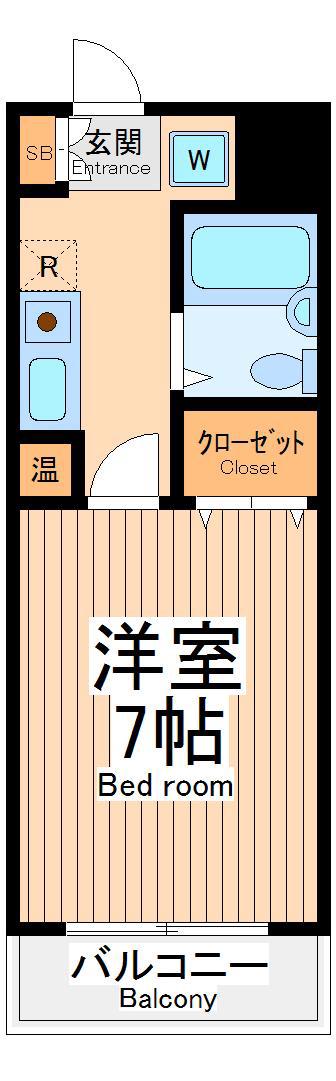 コア・フォレスト弐番館(1K/2階)の間取り写真