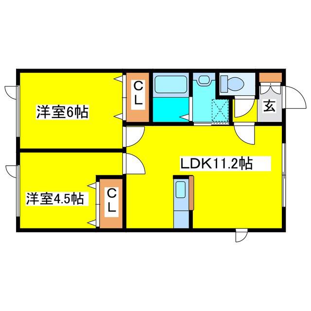 アルトゥーラ(2LDK/1階)の間取り写真