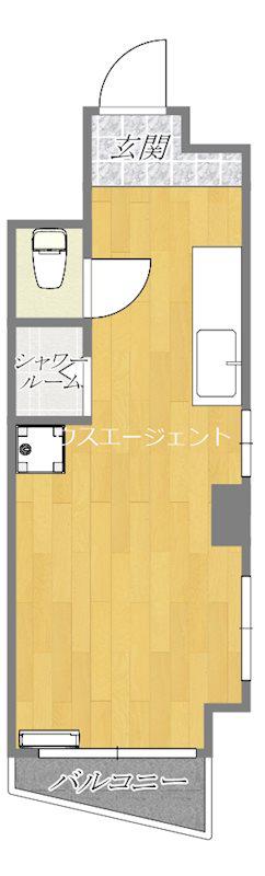 庄司ビル(ワンルーム/2階)の間取り写真