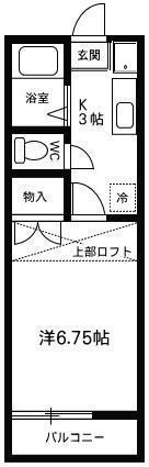 シャル吉成(1K/2階)の間取り写真