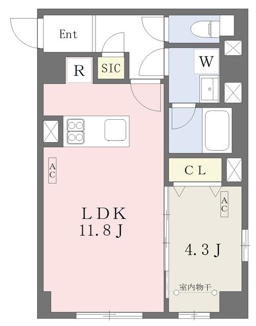 グランジット本郷壱岐坂(1LDK/2階)の間取り写真