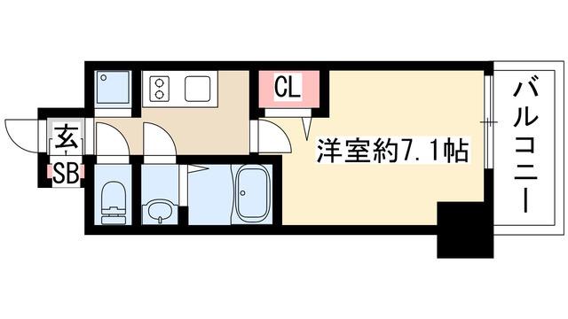 プレサンス久屋大通公園セラフィ(1K/14階)の間取り写真