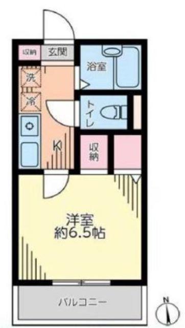 オリエンタルコート薬円台(1K/1階)の間取り写真