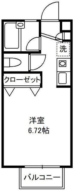 クレシアI(1K/1階)の間取り写真