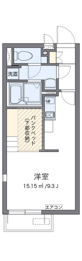 レオネクスト西宮北参番館(ワンルーム/2階)の間取り写真
