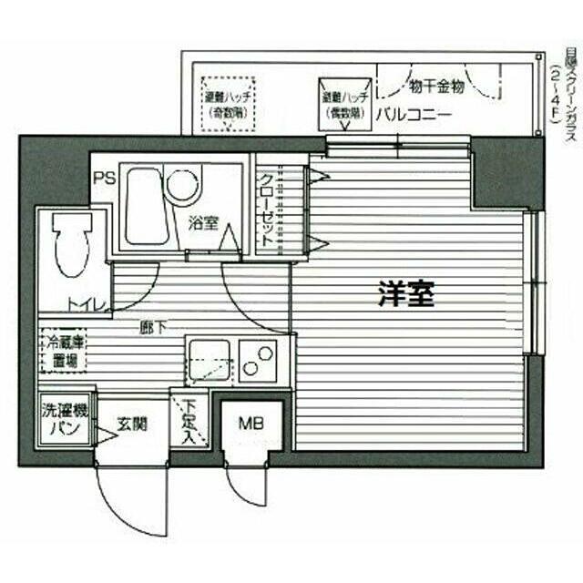 グランドガーラ渋谷(1K/11階)の間取り写真