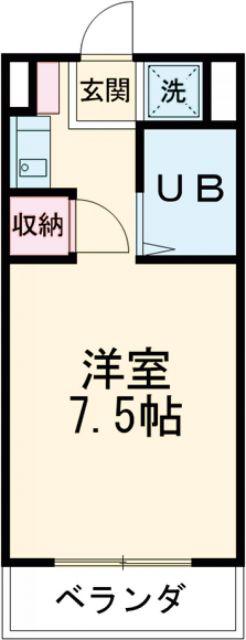アップライト三田マンション(ワンルーム/6階)の間取り写真