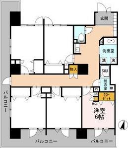 ロイヤルパークスERささしま D-ROOM SHARE ささしま(ワンルーム/3階)の間取り写真