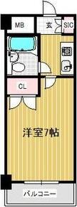 リアライズ栄(1K/1階)の間取り写真