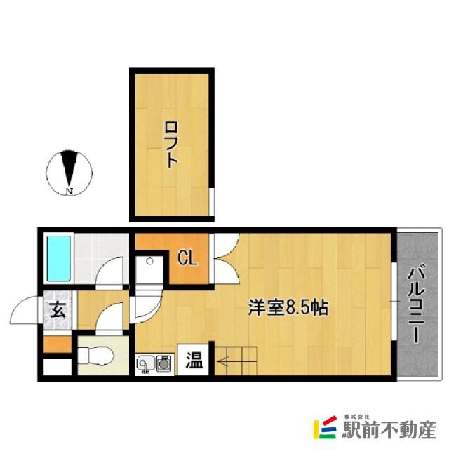 OAK VILLAちくしの 10TH(1K/5階)の間取り写真