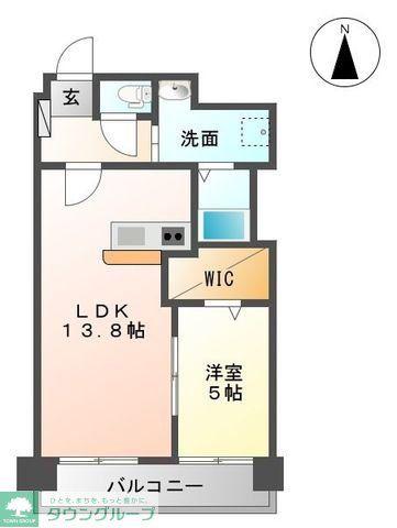 カノンセンダイ(1LDK/5階)の間取り写真