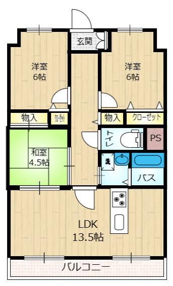 A-SQUARE(3LDK/2階)の間取り写真