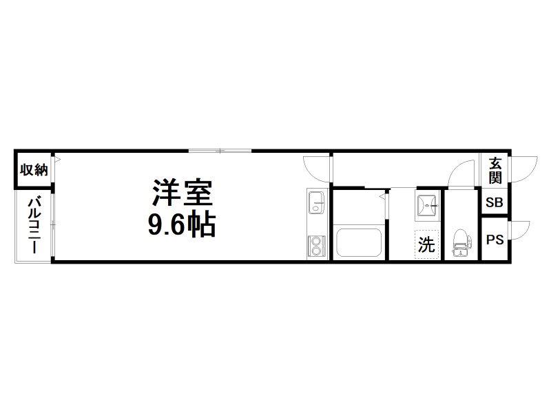 ラパン四条大宮(ワンルーム/1階)の間取り写真