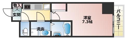 S-RESIDENCE新大阪ウエスト(1K/5階)の間取り写真