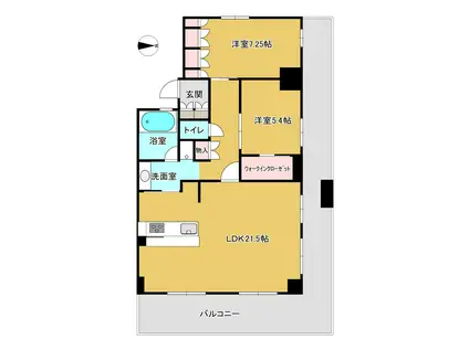 ローレルコート生駒ウエストレジデンス(2SLDK/11階)の間取り写真