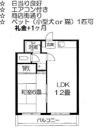 マ・メゾン・ド・アキラ21(1LDK/3階)の間取り写真