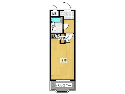 ドルチェ・ビータ(ワンルーム/1階)の間取り写真