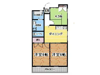 重村マンション(3DK/2階)の間取り写真