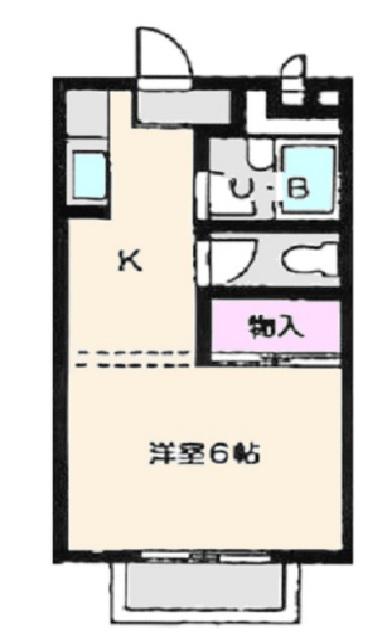 グリーンスリーブス(1K/2階)の間取り写真