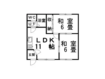 ハイツコルネ(2LDK/2階)の間取り写真