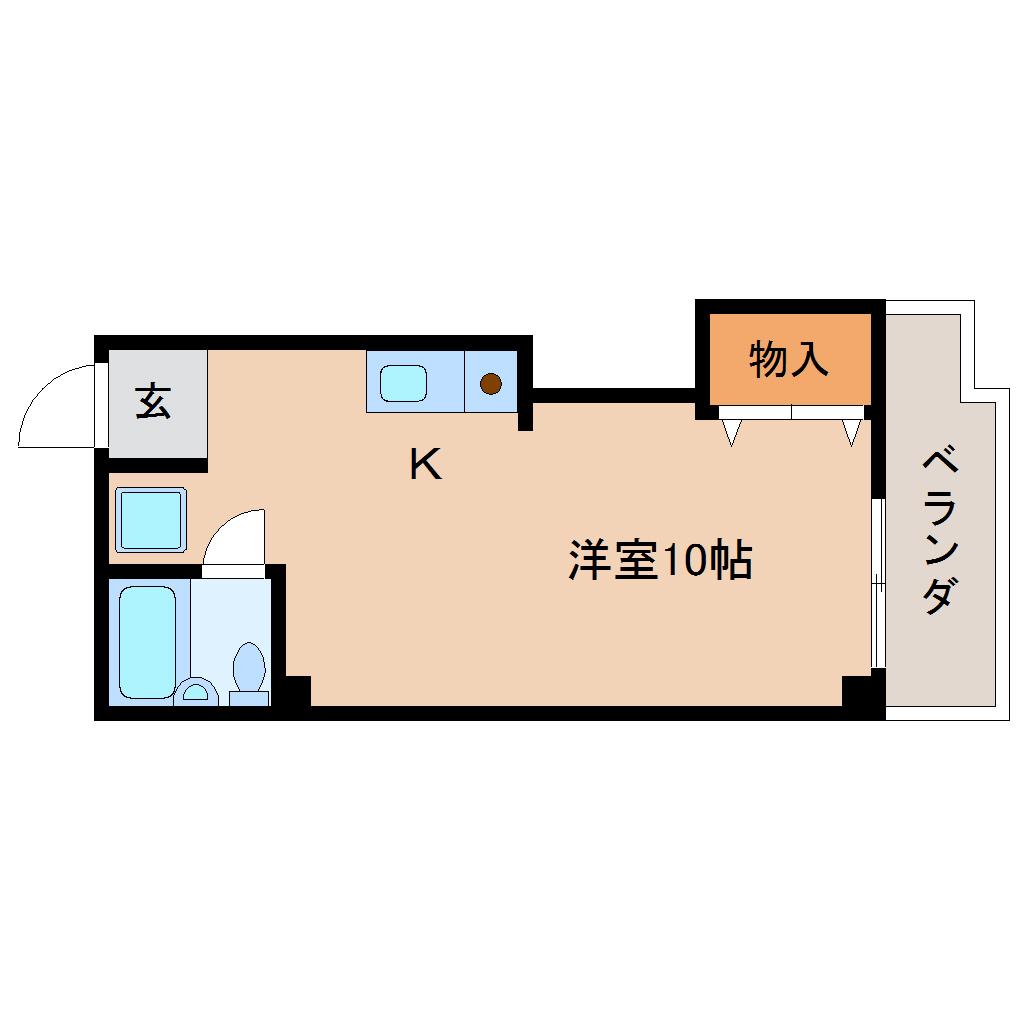 コーポサンエス(ワンルーム/4階)の間取り写真
