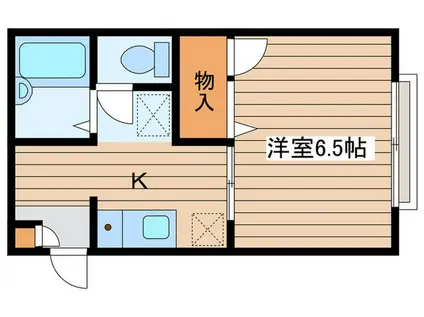 フレグランスツバキ(1K/2階)の間取り写真