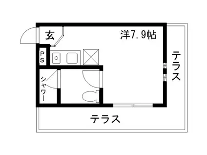 サンみやびマンション(ワンルーム/1階)の間取り写真