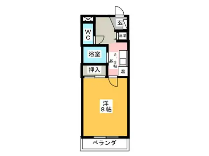 上野運送ビル(1K/3階)の間取り写真