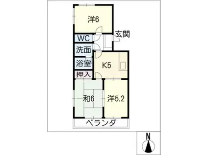 レジデンス八島(3K/3階)の間取り写真