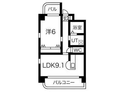 TS IORI(1LDK/8階)の間取り写真
