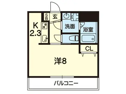サンライト琴平(ワンルーム/1階)の間取り写真