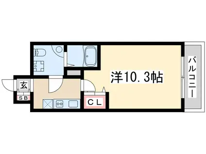 セレニテ江坂四番館(1K/11階)の間取り写真