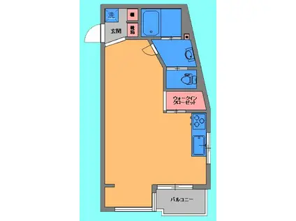 ロイヤルパレス戸越(ワンルーム/4階)の間取り写真