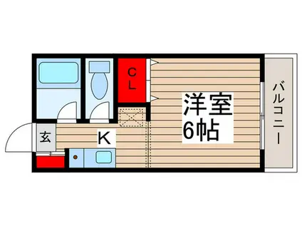 ΑNEXT北松戸第1-1(1K/2階)の間取り写真