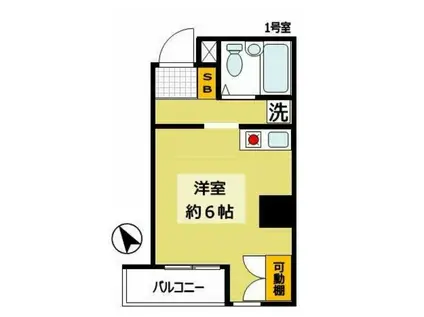グランマーレ早稲田(ワンルーム/4階)の間取り写真