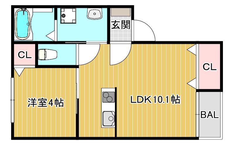 メゾン・ド・メグ大森(1LDK/1階)の間取り写真