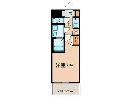 S-RESIDENCE栄四丁目(1K/11階)の間取り写真