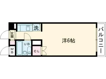 ビクセル武蔵関(ワンルーム/2階)の間取り写真