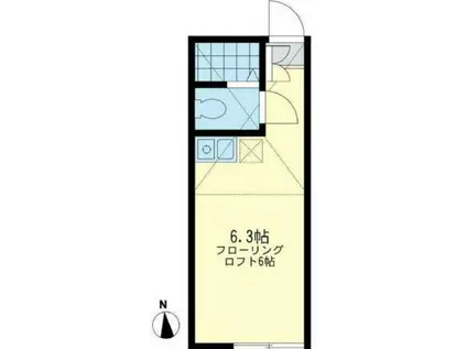 ユナイト殿町フェルナンデス(ワンルーム/1階)の間取り写真