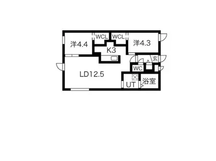 LIVEASE KITAMARUYAMA(2LDK/2階)の間取り写真