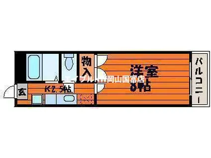 OKANOII(1K/2階)の間取り写真