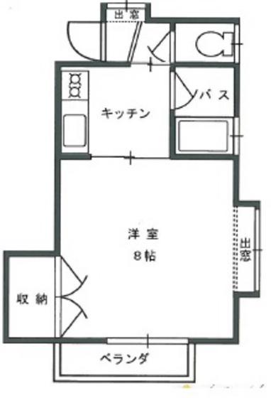 ハイツマルコ(1DK/1階)の間取り写真