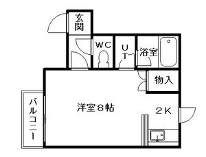 グランドール菊水(1K/3階)の間取り写真