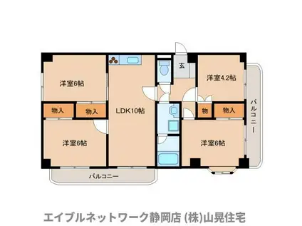 ロイヤル北安東(4LDK/2階)の間取り写真