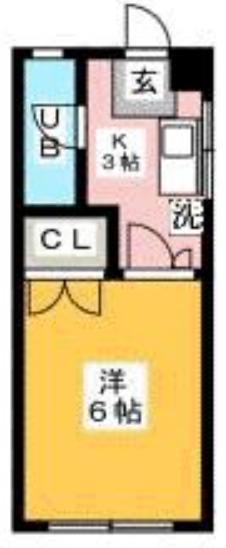 アルテハイム井尻B(1LDK/1階)の間取り写真