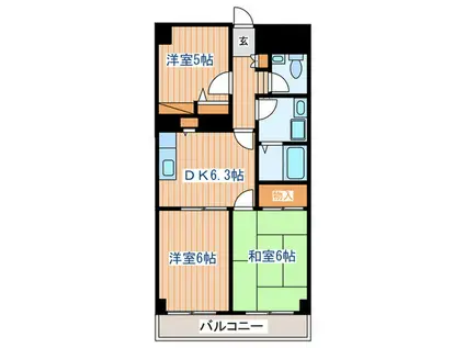 ライフピアIII(3DK/14階)の間取り写真