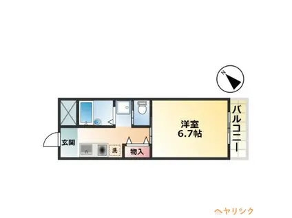 アーバンハイツ藤(1K/1階)の間取り写真